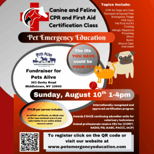 Canine and Feline CPR and First Aid Certification Class @ Pets Alive